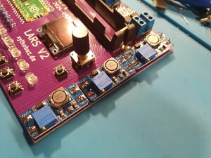 Regulators soldered, top